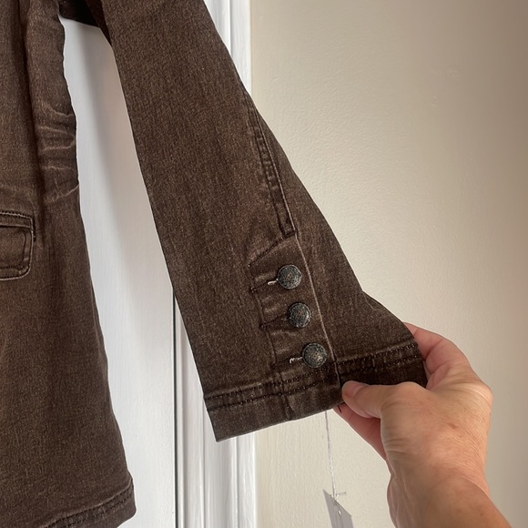 NWT DG2 Brown Stretch Denim Blazer 1X - Picture 6 of 7